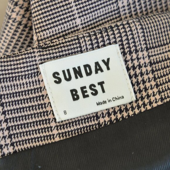 Aritzia Sunday Best Plaid Mini Skirt Sz 8 - Picture 4 of 7